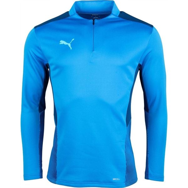 Bluza męskie Puma Teamcup 14 Zip Top. Niebieskie bluzy męskie Puma, m, bez wzorów, z materiału, bez kaptura. Za 290.00 zł.
