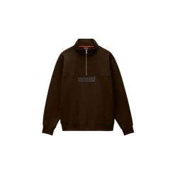 Bluza z zamkiem 1/2 Napapijri Box. Brązowe bluzy sportowe męskie Napapijri, l, bez wzorów, ze skóry, bez kaptura, na fitness i siłownię. Za 354.00 zł.