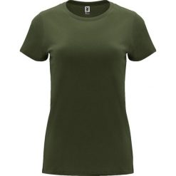 Damska Koszulka Z Krótkim Rękawem Capri. Brązowe koszulki sportowe damskie ROLY, xl, bez wzorów, bez kołnierzyka, bez ramiączek, trekkingowe. Za 31.99 zł.