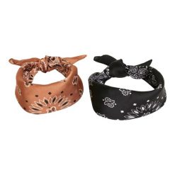 Satynowa Chusta (opakowanie 2 Szt.). Brązowe szaliki męskie Urban Classics, bez wzorów, z satyny. Za 75.99 zł.