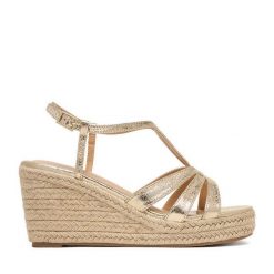 Espadryle JENNY. Żółte sandały damskie Jenny, bez wzorów, bez obcasa, bez zapięcia. Za 119.99 zł.