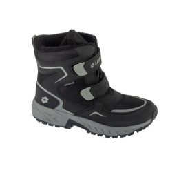 Buty zimowe chłopięce, Alstyne Tex T. Czarne buty zimowe chłopięce Lotto, bez wzorów, bez zapięcia. Za 179.99 zł.