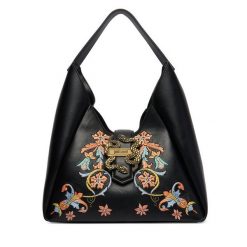 Torebka Just Cavalli. Czarne torebki do ręki damskie Just Cavalli, bez wzorów, klasyczne, bez dodatków. Za 849.99 zł.