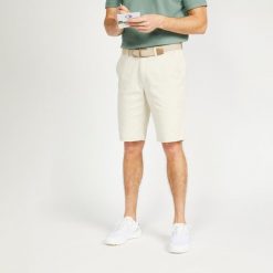 Second Life - Spodenki do golfa chino męskie Inesis MW500 - Stan Doskonały. Brązowe szorty męskie INESIS, m, bez wzorów, z bawełny, klasyczne. Za 58.99 zł.