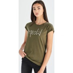 T-shirt Meow - Khaki. T-shirty damskie marki Sinsay. Za 14.99 zł.
