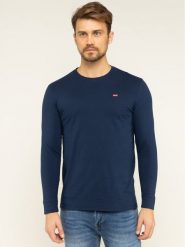 Levi's® Longsleeve Original Logo Tee 72848-0001 Granatowy Regular Fit. Niebieskie bluzki z długim rękawem męskie m, bez wzorów, z bawełny, bez kołnierzyka. Za 129.99 zł.