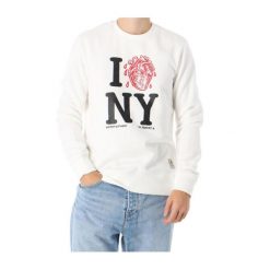 Bluza dresowa męska Element I Heart Crew ocieplana. Białe bluzy męskie Element, l, bez wzorów, z bawełny, bez kaptura. Za 186.00 zł.