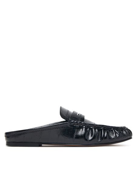 Steve Madden Klapki Rafe Mule 11005170 Czarny. Czarne klapki damskie Steve Madden, bez wzorów, ze skóry, bez obcasa. Za 519.99 zł.