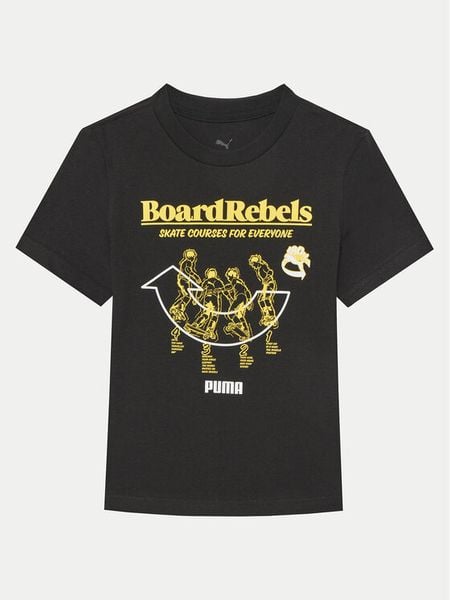 Puma T-Shirt Mid 90s 685144 Czarny Regular Fit. Czarne t-shirty dla chłopców Puma, bez wzorów, z bawełny, bez ramiączek. Za 49.99 zł.
