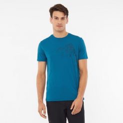 T-shirt męski VIKING Morain. Niebieskie t-shirty męskie Viking, m, bez wzorów, bez kołnierzyka. Za 149.90 zł.