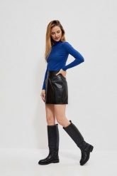 Spódniczka mini czarna. Czarne spódnice damskie MOODO, m, bez wzorów, z poliesteru, mini. W wyprzedaży za 39.99 zł.