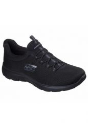 Buty sportowe damskie Skechers Summits summer Blush. Czarne obuwie sportowe damskie Skechers, bez wzorów, z materiału. Za 278.65 zł.