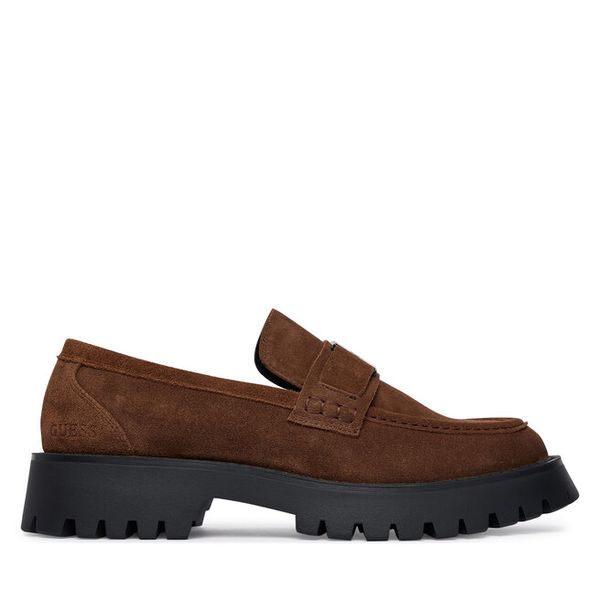 Loafersy Guess. Brązowe mokasyny męskie Guess. Za 607.99 zł.