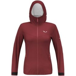 Kurtka przeciwdeszczowa damska Salewa Puez Aqua 4 PTX 2.5L Jacket. Czerwone kurtki sportowe damskie Salewa, l, bez wzorów, bez kaptura, trekkingowe. Za 577.65 zł.