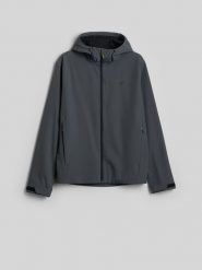 4F Kurtka softshell wiatroodporna membrana 5000 męska - szara 3XL. Szare kurtki męskie 4f, m, bez wzorów, z materiału, klasyczne, bez kaptura. Za 299.99 zł.