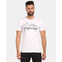 Męska koszulka bawełniana Kilpi DISCOVER-M. Białe koszulki sportowe męskie Kilpi, m, bez wzorów, z bawełny, bez kołnierzyka, bez ramiączek, trekkingowe. Za 101.89 zł.