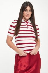 Sweter damski z kołnierzem polo Carioca MM. Swetry damskie MM, s, bez wzorów, bez kołnierzyka, bez ramiączek, bez kaptura. Za 869.00 zł.