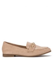 DeeZee Lordsy WSS270205-06 Beżowy. Brązowe mokasyny damskie DeeZee, z materiału. Za 79.99 zł.