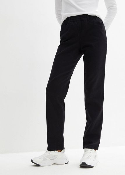 Jeansy i spodnie z diagonalu z mieszanki bawełny (zestaw 2 par). Niebieskie jeansy damskie bonprix. Za 209.99 zł.