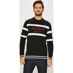 Guess Jeans - Bluza Jack. Czarne bluzy męskie Guess Jeans, l, z aplikacjami, z bawełny, bez kaptura. W wyprzedaży za 269.90 zł.
