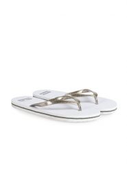 Champion Japonki "Siesta" | S10637 | Flip Flop Siesta | Kobieta | Biały. Białe klapki damskie Champion, bez wzorów, z materiału, bez obcasa. W wyprzedaży za 49.00 zł.