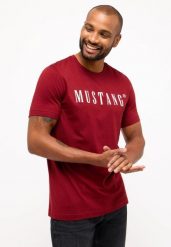 Męski T-Shirt Koszulka Mustang Style Austin Syrah 1014695 7187, S. Czerwone t-shirty męskie Mustang, m, bez wzorów, z bawełny, eleganckie, bez kołnierzyka. Za 79.99 zł.