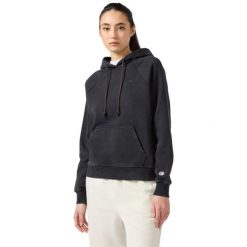Bluza damska Champion Hooded Sweatshirt czarna 118160 KK001 ROZMIAR M. Czarne bluzy sportowe damskie Champion, m, bez wzorów, z bawełny, z kapturem, do piłki ręcznej. Za 246.99 zł.