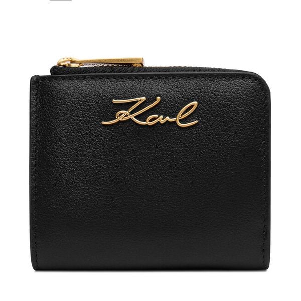 Portfel KARL LAGERFELD. Czarne portfele damskie KARL LAGERFELD, bez wzorów. Za 529.99 zł.