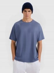 T-SHIRT MĘSKI 4F KOSZULKA BAWEŁNIANA S TTSHM2360. Zielone koszulki sportowe męskie 4f, m, bez wzorów, z bawełny, bez kołnierzyka, bez ramiączek, na fitness i siłownię. Za 182.98 zł.