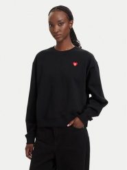 HUGO Bluza Deroxina 7 50555808 Czarny Relaxed Fit. Czarne bluzy damskie Hugo, m, bez wzorów, z bawełny, bez kaptura. Za 509.99 zł.