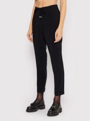 Boss Spodnie materiałowe Tarlyana9 50427841 Czarny Regular Fit. Czarne spodnie materiałowe damskie Boss, bez wzorów, z materiału. Za 509.99 zł.
