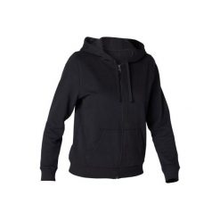Bluza na zamek z kapturem Gym & Pilates 520 damska. Czerwone bluzy damskie DOMYOS, xs, bez wzorów, z bawełny, z kapturem. Za 64.99 zł.