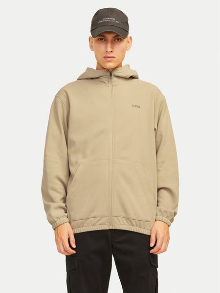 Jack & Jones Bluza Basic 12261373 Beżowy Regular Fit. Brązowe bluzy męskie Jack & Jones, l, bez wzorów, z syntetyku, bez kaptura. Za 99.99 zł.