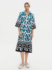 Luisa Spagnoli Sukienka codzienna Prudenza 542073 Kolorowy Loose Fit. Sukienki damskie Luisa Spagnoli, na co dzień, s, bez wzorów, z bawełny, bez kołnierzyka, bez ramiączek, proste. Za 1,109.00 zł.
