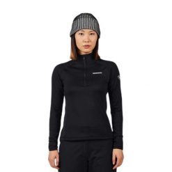 Kurtka narciarska 1/4 Zip damska Rossignol Blackside MIX. Czarne kurtki snowboardowe damskie Rossignol, na zimę, bez wzorów, bez kaptura, narciarskie. Za 554.00 zł.