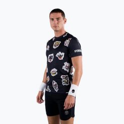 Koszulka tenisowa męska HYDROGEN Tattoo Tech. Czarne koszulki sportowe męskie HYDROGEN, l, bez wzorów, z elastanu, bez kołnierzyka, bez ramiączek, tenisowe. Za 219.99 zł.