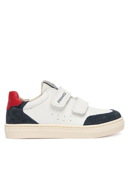 Primigi Sneakersy 1408133 S Biały. Białe buty sportowe chłopięce Primigi, bez wzorów, ze skóry, bez zapięcia. Za 209.99 zł.