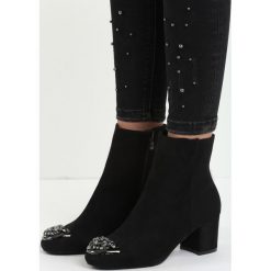 Czarne Botki Steel Blue. Czarne botki damskie Born2be. Za 89.99 zł.