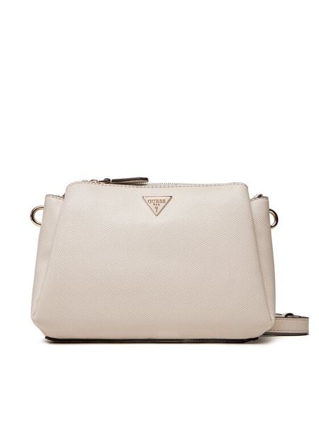 Guess Torebka Noelle II HWZG96 72120 Écru. Listonoszki damskie Guess, z aplikacjami, ze skóry, bez dodatków. Za 339.99 zł.