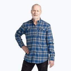 Koszula męska Pinewood Abisko Hiking Flanell. Niebieskie koszule męskie Pinewood, m, bez wzorów, casualowe, bez kołnierzyka, bez ramiączek. Za 279.99 zł.