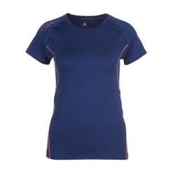 Damska koszulka techniczna Peak Mountain. Niebieskie t-shirty damskie Peak Mountain, bez wzorów, casualowe, bez kołnierzyka. W wyprzedaży za 138.00 zł.