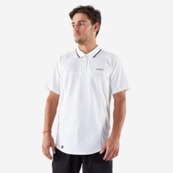 Second Life - Koszulka polo do tenisa męska Artengo Dry - Stan Dobry. Białe koszulki polo męskie KUIKMA, l, bez wzorów, z materiału, klasyczne, bez ramiączek. Za 51.99 zł.