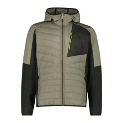 Hybrydowa kurtka z kapturem CMP Performance Stretch. Szare kurtki męskie CMP, na lato, l, bez wzorów, z polaru, z kapturem. Za 349.00 zł.