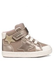 Geox Sneakersy B Gisli Girl B561MG 0AUAJ C5M2X M Beżowy. Brązowe buty sportowe dziewczęce Geox, bez wzorów, ze skóry, bez zapięcia. Za 209.99 zł.