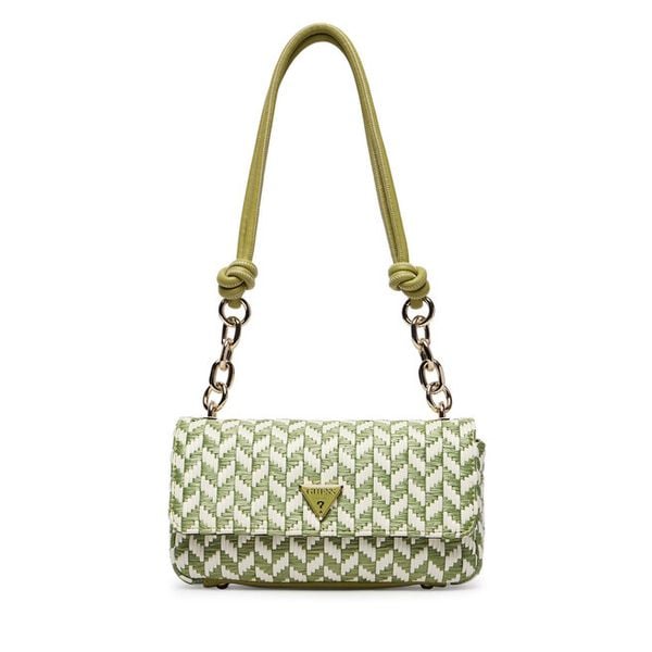Torebka Guess. Zielone torebki do ręki damskie Guess, z aplikacjami, klasyczne, bez dodatków. Za 463.99 zł.