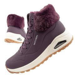 Buty sportowe damskie Skechers Uno Rugged. Fioletowe obuwie sportowe damskie Skechers, bez wzorów, z materiału. Za 369.00 zł.