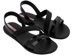 Buty sandały damskie Ipanema Vibrant. Czarne sandały damskie Ipanema, bez wzorów, z materiału, bez obcasa, bez zapięcia. Za 139.00 zł.