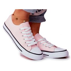 PS1 Damskie Trampki Klasyczne Różowe Omerta. Czerwone trampki i tenisówki damskie bez wzorów, z materiału, eleganckie, bez zapięcia. Za 84.79 zł.