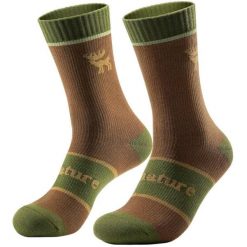 Skarpety sportowe dla dorosłych wodoodporne z membraną Qunature QN920 zimowe. Brązowe skarpety damskie ROCKBROS, bez wzorów. Za 99.00 zł.