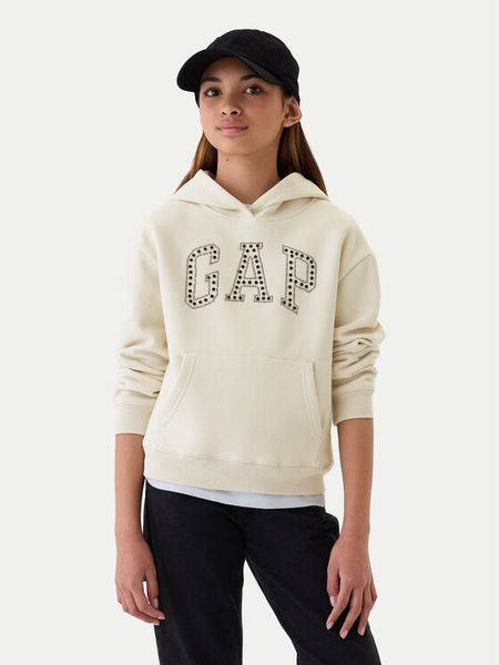 Gap Bluza 486520-05 Beżowy Regular Fit. Brązowe bluzy dla dziewczynek GAP, bez wzorów, z bawełny, bez ramiączek, bez kaptura. Za 89.99 zł.